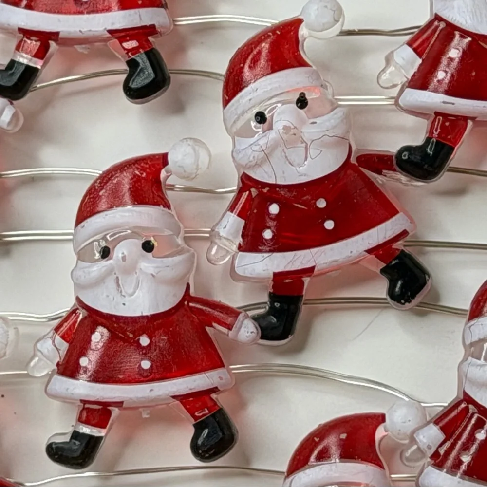 Santa Claus LED String Lights Set of 2